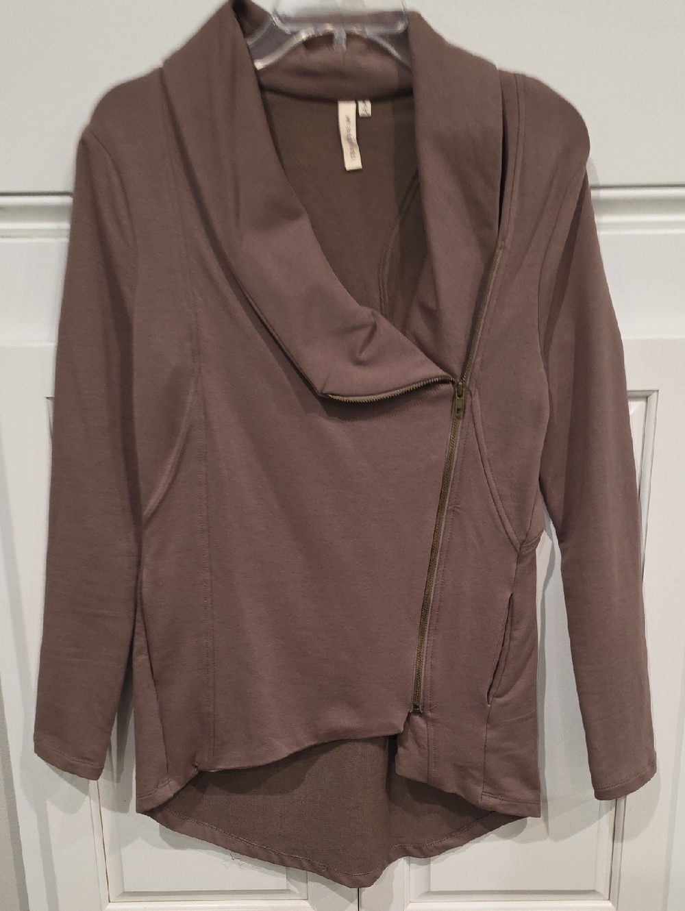 My Beloved Cowl Neck Side Zip Jacket